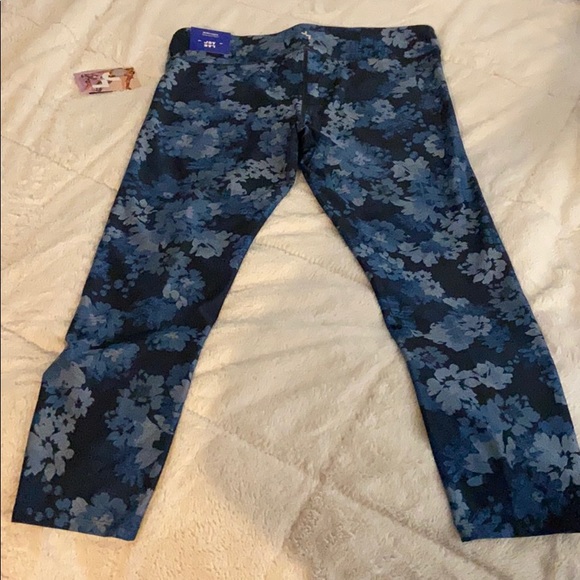 Joy Lab Mid Rise Legging Blue Floral - Picture 6 of 6